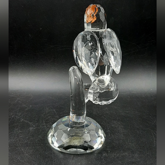 Shannon Clear Crystal Parrot Orange Beak Figurine 7" Tall Designs of Ireland - Picture 4 of 9